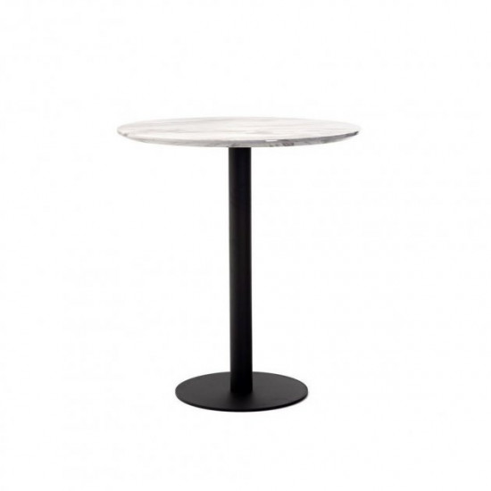 Round bar table MDF + metal BT-01 Vetro Mebel White marble