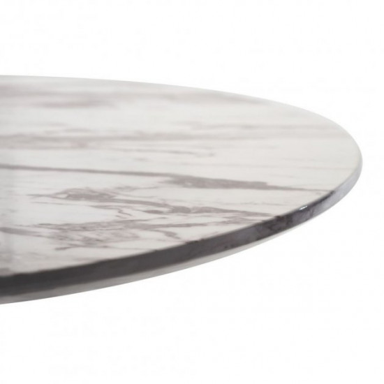 Round bar table MDF + metal BT-01 Vetro Mebel White marble