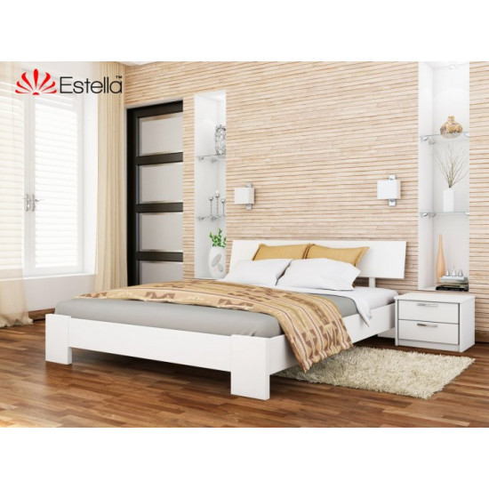 Wooden double bed 180x200 Estella Titan White (Shchit-107) L4