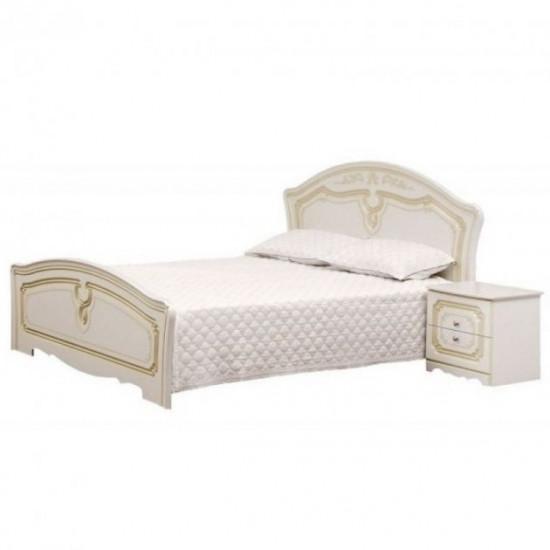 Bed Light furniture Louise Patina white + frame SM 160x200