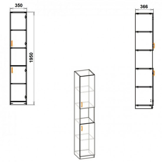 Bookcase Companit KSh-10 wenge