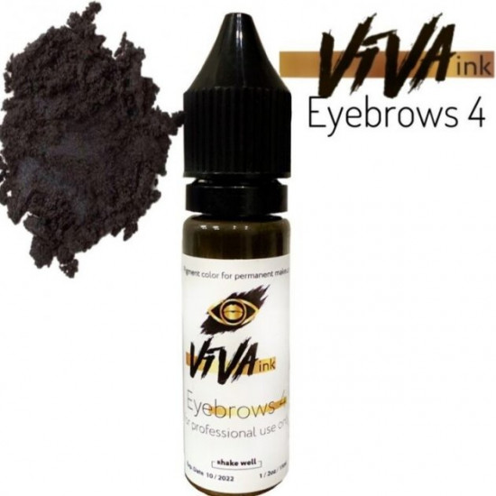  Пигмент для перманентного макияжа VIVA ink Eyebrows №4 6мл