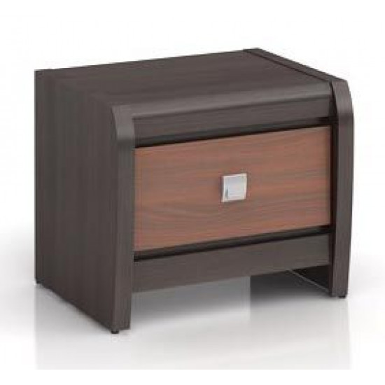 Bedside table BRV Lauren KOM_1S wenge/acacia Mali bronze (018)