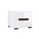 Bedside table BRV Azteca KOM_2S/4/5 white/white gloss (021)