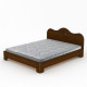 Bed 150 MDF Companit walnut