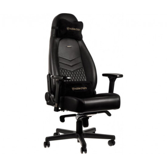 Крісло ігрове Noblechairs Icon Real Leather Black (GAGC-090)