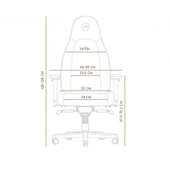 Gaming chair Noblechairs Icon Real Leather Black (GAGC-090)