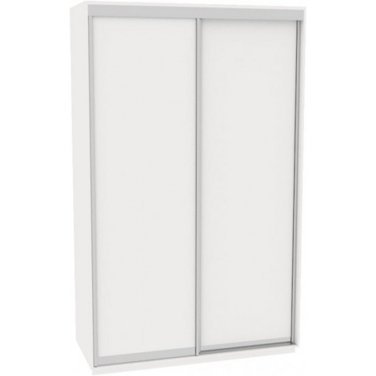 Sliding wardrobe DOM VG156 White chipboard 150x60x240