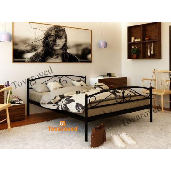 Metal double bed 160x190 Metakam Verona-2 Matt black