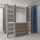 Hinged wardrobe FlashNika Hold 48 Nymphea alba + Sonoma truffle oak