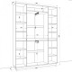 Hinged wardrobe FlashNika Hold 16 Nymphea alba + ash