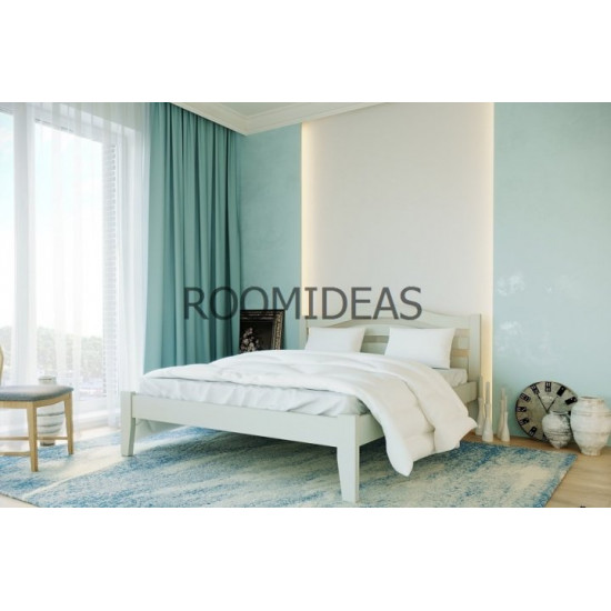 Bed Athena New Solid Beech LION White 140x190 cm