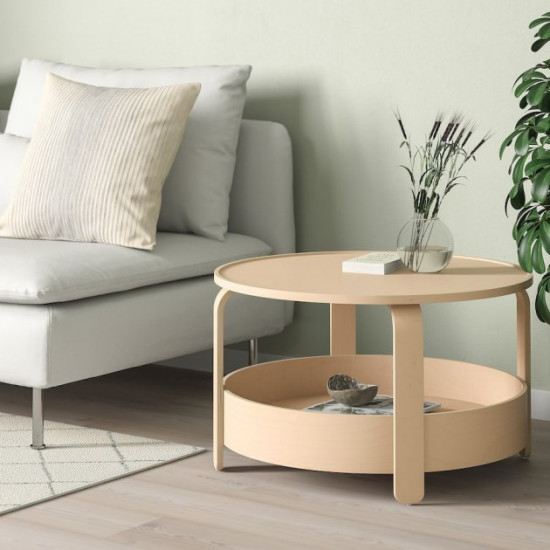 Coffee table IKEA BORGEBY 70 cm birch veneer (703.893.56)