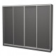 Four-door wardrobe ROKO 238.4x242x45 cm chipboard + Mirror Gray (20200027301)