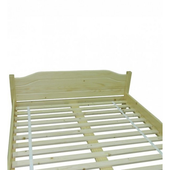 Double bed L-201 Skif 140x200 natural (transparent varnish)