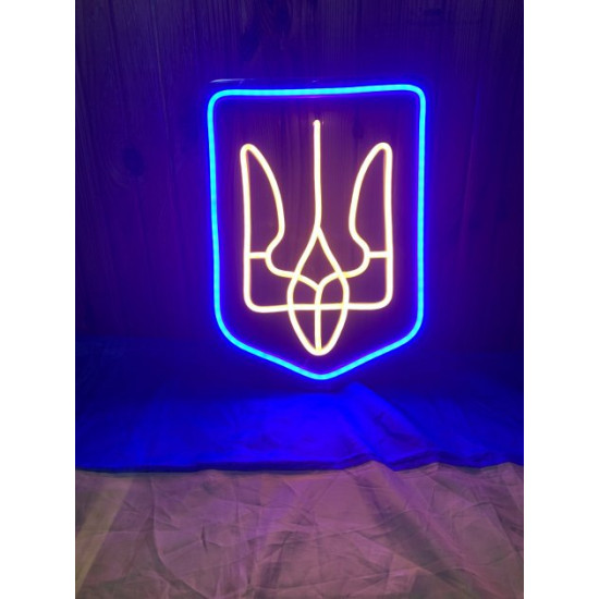  Неонова LED вивіска NeonSignDecor Герб України 32*24 см