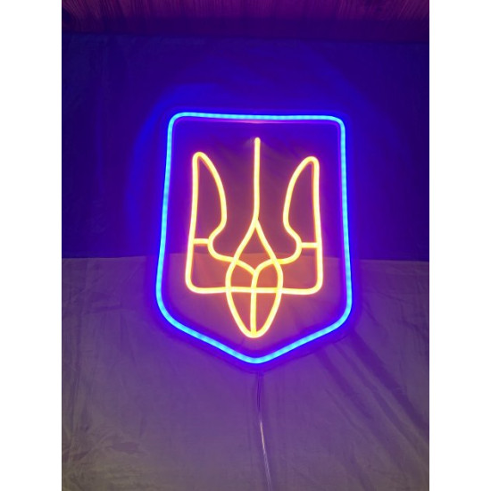  Неонова LED вивіска NeonSignDecor Герб України 32*24 см