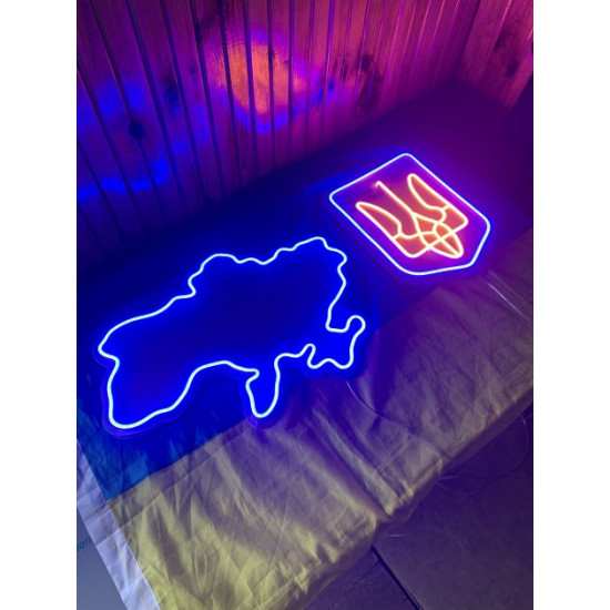  Неонова LED вивіска NeonSignDecor Герб України 32*24 см