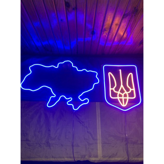  Неонова LED вивіска NeonSignDecor Герб України 32*24 см