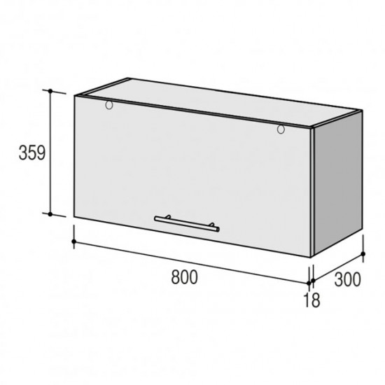 Upper kitchen module Roko Runa 80x30x35.9 cm Natural Oak (MV 80x35.9)