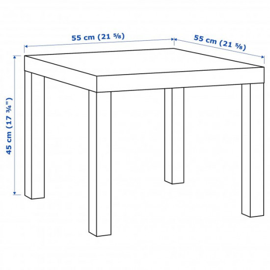  Журнальный стол IKEA LACK белый 55x55 см (304.499.08)