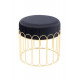 Velvet pouf Kayoom Cleopatra 425 Black Round (HWAVU)