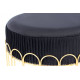 Velvet pouf Kayoom Cleopatra 425 Black Round (HWAVU)