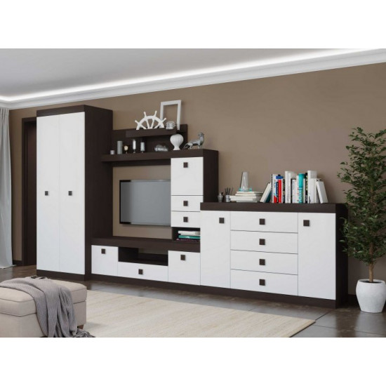 Living Room Sonata Set 25 Omni House Combi Wenge dark White