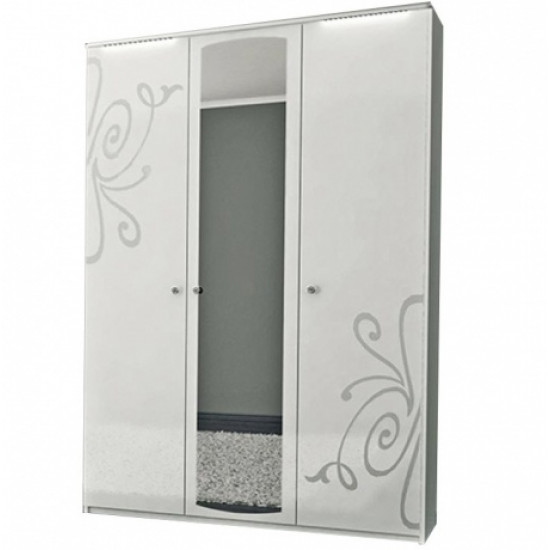 Wardrobe MiroMark Boheme 3Dz 139x212.5x63 white gloss