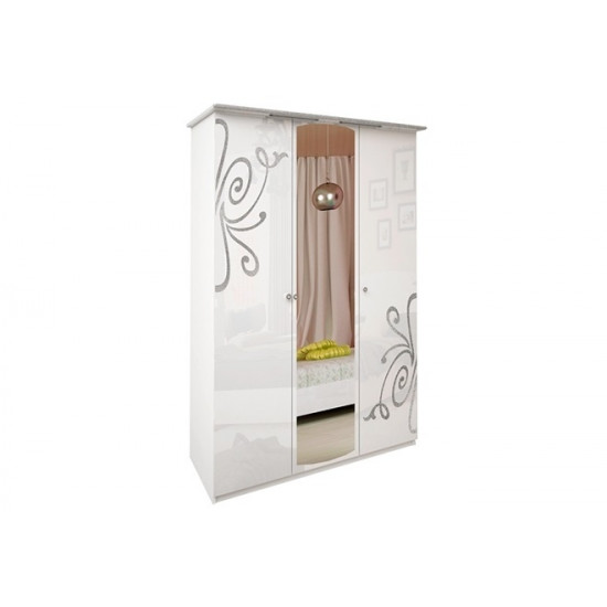 Wardrobe MiroMark Boheme 3Dz 139x212.5x63 white gloss