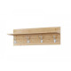 Wall hanger with shelf made of chipboard Bianco artisan oak Light of furniture