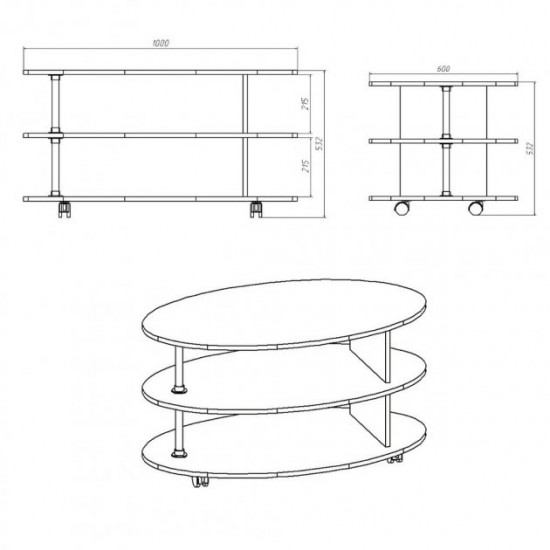 Coffee table Companit Sonata wenge