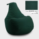 Frameless bag chair pear Coolki XXL 90x130 Dark Green (Oxford 600D PU)