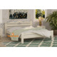 Double bed 140x190 Wellmebely Rich pine wood Beige L6