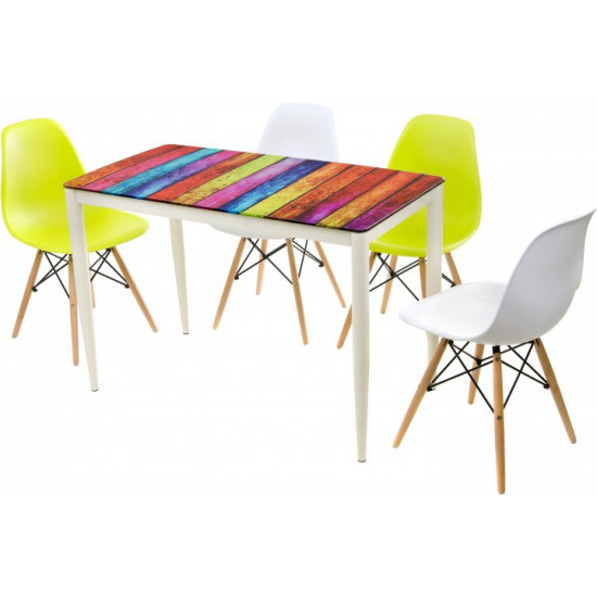 Dining table Vetro Mebel T-300-11 Multi-colored (T-300-11-pol)