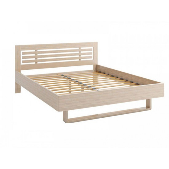 Bed Camelia Lantana made of solid beech 120x200 cappuccino