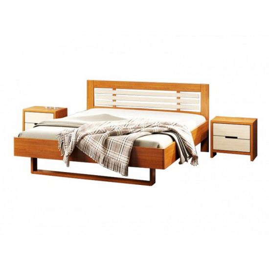 Bed Camelia Lantana made of solid beech 120x200 natural wood