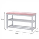 Wooden bench Fenster Michelle Light gray/Pink