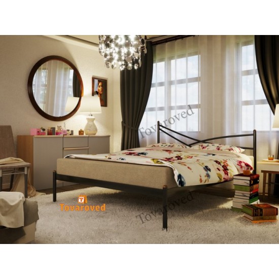 Metal double bed 160x200 Metakam Liana-1 Matt black