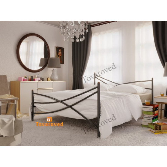 Metal double bed 180x190 Metakam Liana-2 Matt black