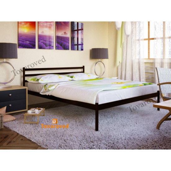 Metal double bed 160x190 Metakam Fly-1 Brown