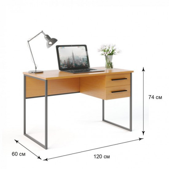 Computer desk Fenster Univer 5 Beech 74x120x60