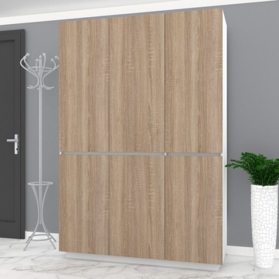 Hinged wardrobe FlashNika Hold 39 Nymphea alba + sonoma oak