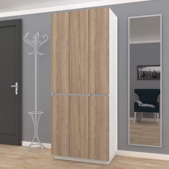 Hinged wardrobe FlashNika Hold 37 Nymphea alba + Sonoma oak