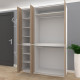 Hinged wardrobe FlashNika Hold 39 Nymphea alba + sonoma oak