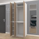 Hinged wardrobe FlashNika Hold 37 Nymphea alba + Sonoma oak