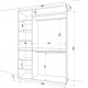 Hinged wardrobe FlashNika Hold 39 Nymphea alba + sonoma oak