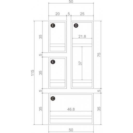  Навесная - Настенная Полка в стиле LOFT (NS-970001124)