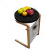 Coffee coffee table, bedside table with round top (black)