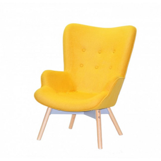 Soft chair for lounge area Onder Mebli REGENT YELLOW W-4